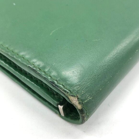 Salvatore Ferragamo | Emerald Green Gancini Smooth Leather Bi-fold Long Wallet - Picture 6 of 10